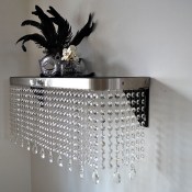 Crystal Console table and shelving by Couture Cases