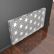Nottingham Lace Pattern Wall mounted Radiator cover by Couture Cases