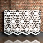 Nottingham  Lace  Braided Pattern Wall mounted Radiator cover by Couture Cases