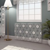 Nottingham Lace Pattern Wall mounted Radiator cover by Couture Cases